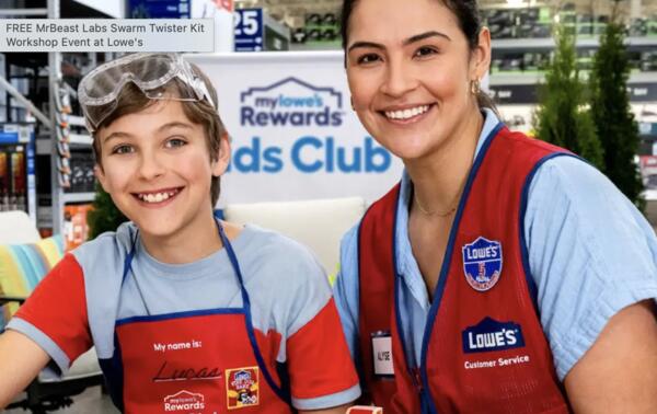 Build & Take Home a FREE Swarm Twister Kit at Lowe’s