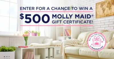 Enter the Molly Maid Mother’s Day Giveaway to WIN a $500 Molly Maid Gift Certificate!