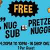 Snack Attack: FREE Nug Sub or Pretzel Nuggets at Cheba Hut Today