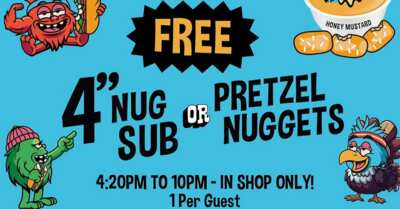 Snack Attack: FREE Nug Sub or Pretzel Nuggets at Cheba Hut Today