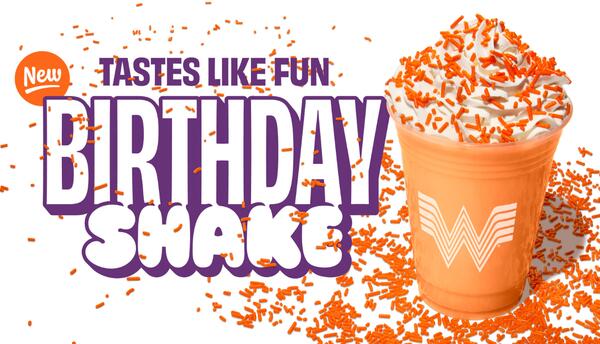 Orange Birthday Cheer: FREE Shake at Whataburger!