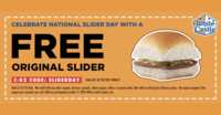 Crave-Worthy! FREE Slider at White Castle on May 15th