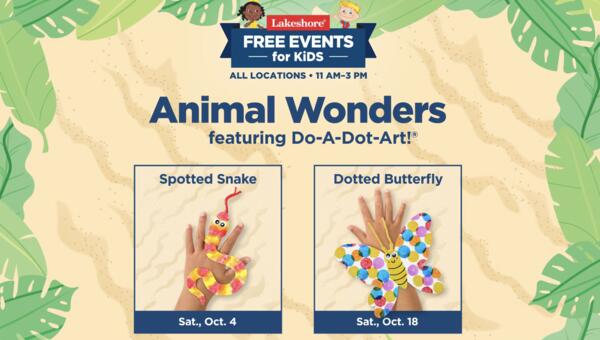 Free Fun for Kids: Animal Wonders Creations at Lakeshore!