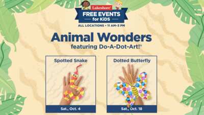 Free Fun for Kids: Animal Wonders Creations at Lakeshore!