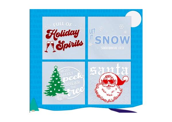 Christmas Themed Heat Press Transfer Samples for FREE