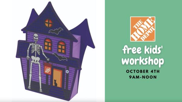 Spooky Fun Alert – FREE Haunted Candy Box at Home Depot Kids Workshop!
