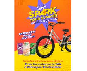 Pedal to the Power: Win an Electric Bike with Shasta Spark Your Summer Giveaway!