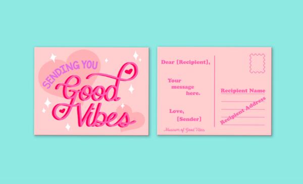 Send a Good Vibes Postcard to a Friend or Loved One for Free