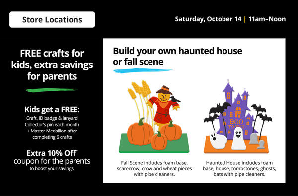 Build your own Haunted House OR Fall scene @ JCPenney - October 14th 