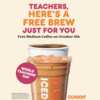 Coffee for Free for Educators at Dunkin'