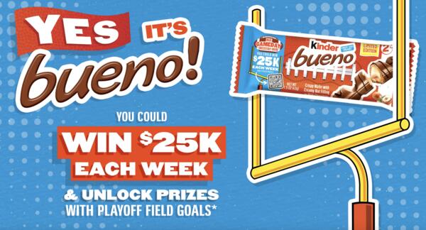 Crunch Into Game Day With the Kinder Bueno Sweepstakes