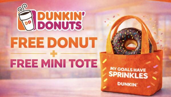 Start January Right: Free Donut & Mini Tote at Dunkin’