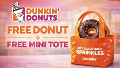 Start January Right: Free Donut & Mini Tote at Dunkin’