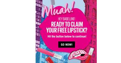 Free Maybelline Lipstick on your Inbox
