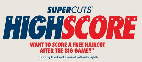 free single adult haircut at Supercuts - SUPER BOWL Promo