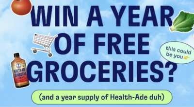 Your Chance to Win a Year’s Worth of Groceries & Health-Ade!