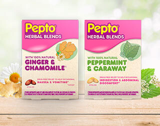 FREE Full-Size Peppermint & Caraway Pepto Herbal Blends!