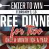 Foodie Dream Come True – Win a Year of Free Dining for Two!