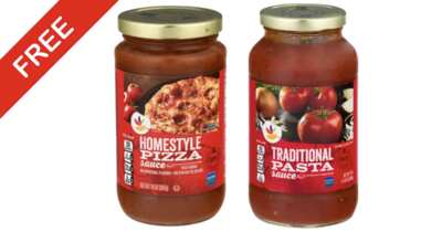 Enjoy a FREE Pizza or Pasta Sauce