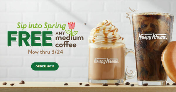 Claim a Free Coffee at Krispy Kreme