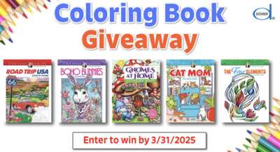 Time to Color! Win a Dover Adult Coloring Book Collection!