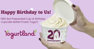 Yogurtland Birthday Bash – Free Cupcake Batter Froyo