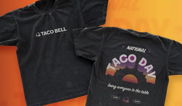 Exclusive FREE Taco Day T-Shirt for Taco Bell Rewards Members!
