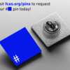Limited Time: Free Blue Square Pin with Free Delivery!