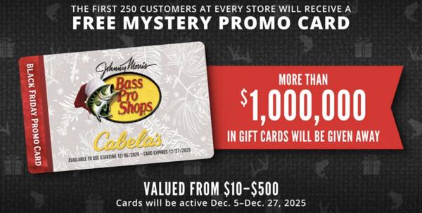 Mystery Rewards Await – Free Promo Card at Bass Pro & Cabela’s!