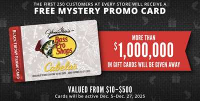 Mystery Rewards Await – Free Promo Card at Bass Pro & Cabela’s!