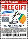 Free Scissors, Microfiber cloth, or Headlamp at Harbor Freight - No purchase needed