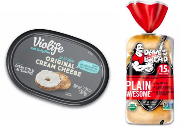 Violife Cream Cheese & Dave’s Killer Bread Plain Awesome Bagels for FREE