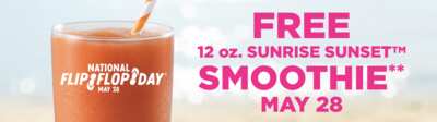 Sweet. Tangy. Free. Sunrise Sunset on Us May 28!