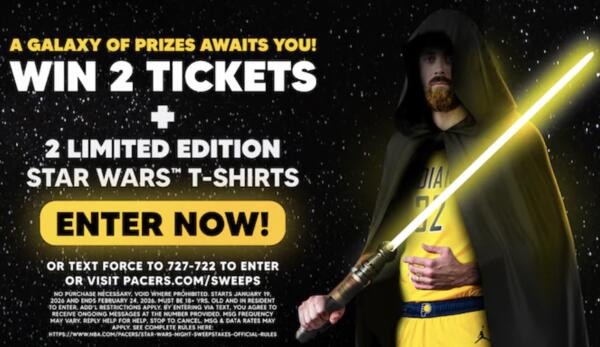 The Force is in Indiana — Pacers 2026 Star Wars Sweepstakes
