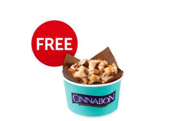 Cinnabon Center of the Roll for Free at Cinnabon