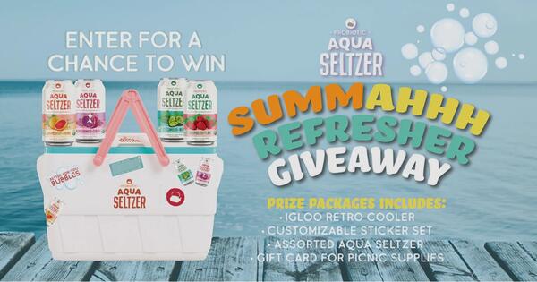 SWEEPSTAKE: Earn a Retro Igloo Cooler and a Gift Card from Aqua ViTea Kombucha