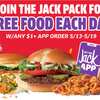 Grab a week of FREEBIES at Jack in the Box!