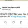 Queso Day for FREE at Moe's Southwest Grill