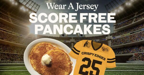 Jersey Up & Get Free Pancakes at Cracker Barrel!