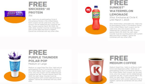 Circle K Food & Drinks for Free