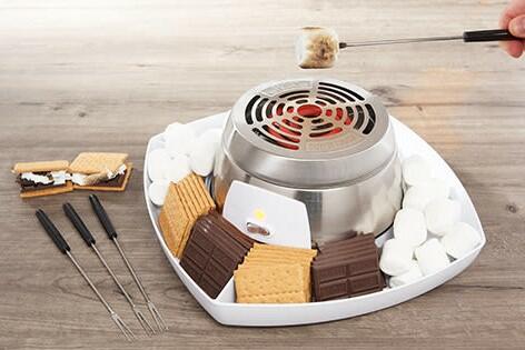 Sharper Image 6 Piece Set Electric Tabletop S’mores Maker for Indoors ONLY $24.49