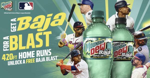 Home Run = FREE Drink! Mtn Dew Baja Blast Giveaway