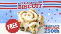 Enjoy a FREE Star-Spangled Biscuit at Hardee's