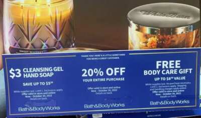 Body Care Gift for Free at Bath & Body Works