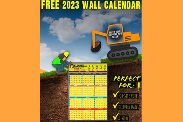 2023 Klochko Equipment Rental Calendar for Free