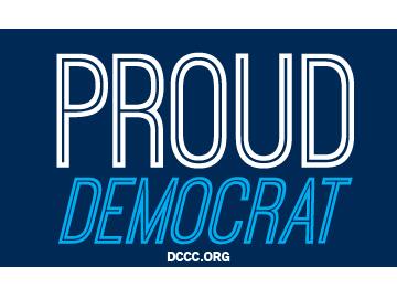 Free "Proud Democrat" Sticker