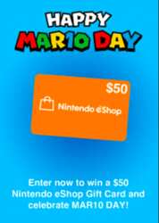HAPPY MAR10 DAY! Enter to WIN! - Sweepstakes