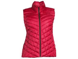 Women’s Plus Size Chevron Quilted Puffer Vest for ONLY $27.96