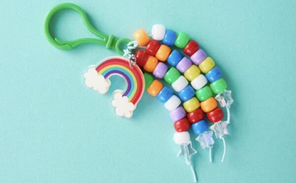Make Your Own FREE Beaded Rainbow Keychain at Michaels!