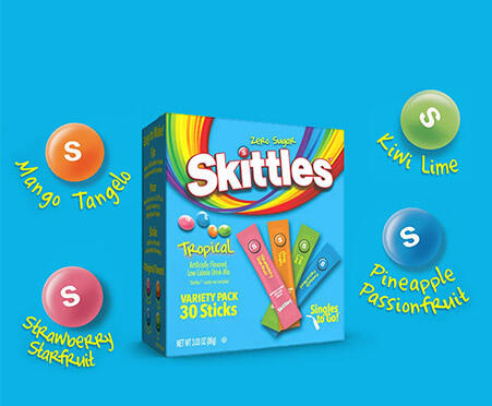 Free Skittles Zero Sugar Singles Go-To Drink Mix